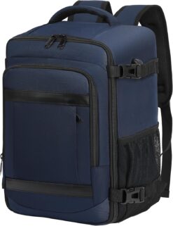 Sac à Dos Voyage Cabine Avion KLOSTAIN 45x36x20cm - 30L - Bagage Cabine Ryanair - Bleu Profond