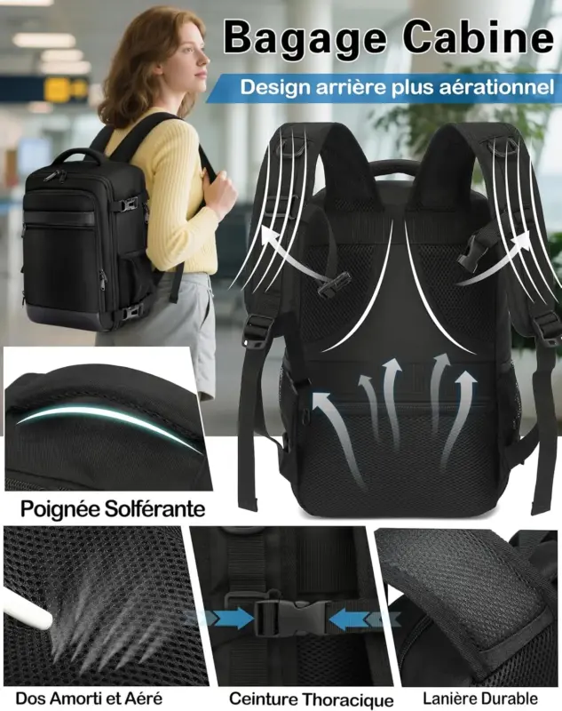 Dos aéré et sangle de poitrine du sac KLOSTAIN Premium 24L